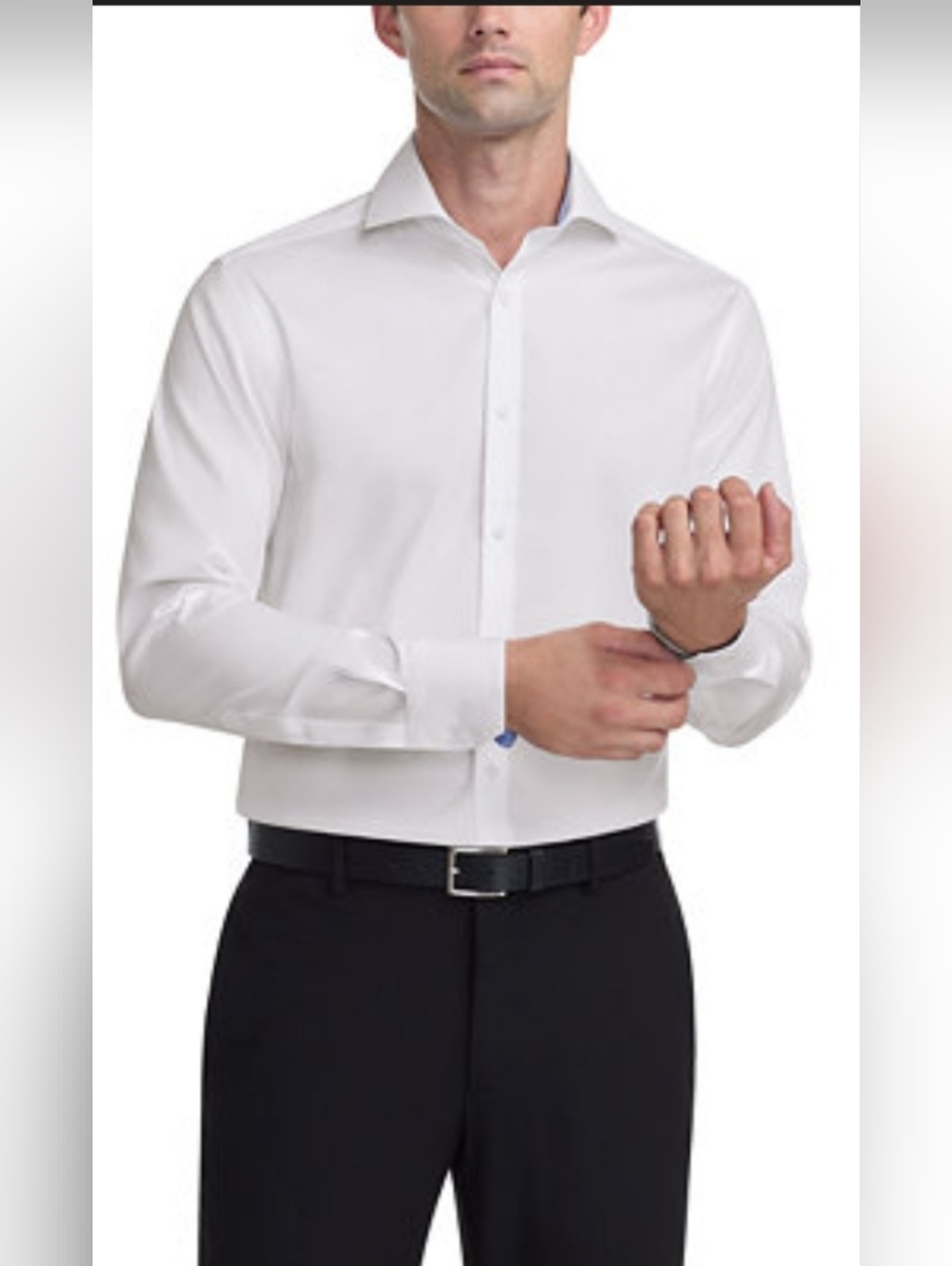 Ted Baker Men's White Button-Down Dress Shirt Size Large Slim Fit AM-3553